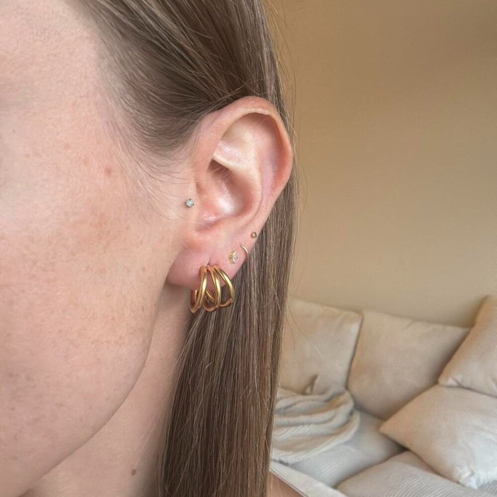 The Erica gold chunky stud earrings